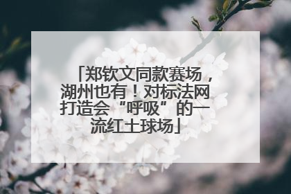 郑钦文同款赛场，湖州也有！对标法网打造会“呼吸”的一流红土球场