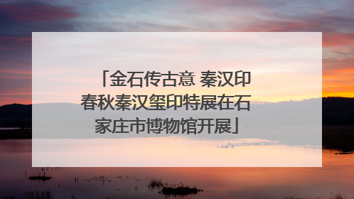 金石传古意 秦汉印春秋秦汉玺印特展在石家庄市博物馆开展