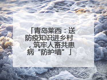 青岛莱西：送防疫知识进乡村，筑牢人畜共患病“防护墙”