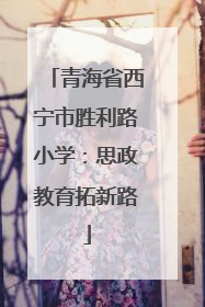 青海省西宁市胜利路小学：思政教育拓新路