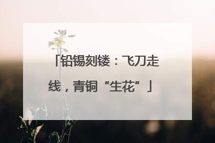 铅锡刻镂：飞刀走线，青铜“生花”