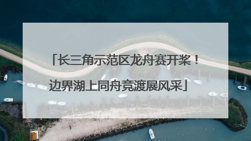 长三角示范区龙舟赛开桨！边界湖上同舟竞渡展风采