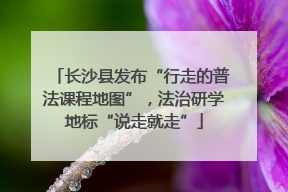 长沙县发布“行走的普法课程地图”，法治研学地标“说走就走”