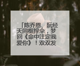 陈乔恩、阮经天同框撑伞，梦回《命中注定我爱你》！双双发文：谢谢我们都没变