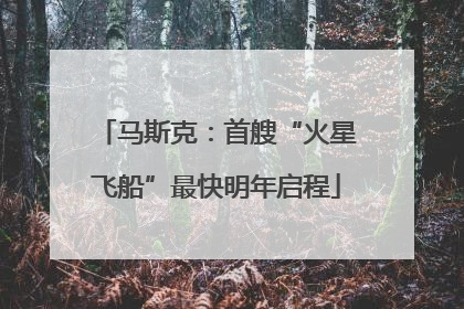 马斯克：首艘“火星飞船”最快明年启程