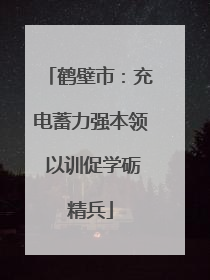 鹤壁市：充电蓄力强本领 以训促学砺精兵