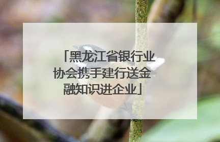 黑龙江省银行业协会携手建行送金融知识进企业