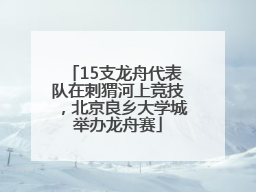 15支龙舟代表队在刺猬河上竞技，北京良乡大学城举办龙舟赛
