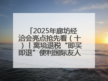 2025年廊坊经洽会亮点抢先看（十）丨离境退税“即买即退”便利国际友人“买买买”