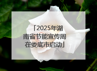 2025年湖南省节能宣传周在娄底市启动