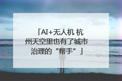AI+无人机 杭州天空里也有了城市治理的“帮手”